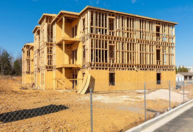 portable temporary chain link fence installations designed to secure construction zones in Three Rivers